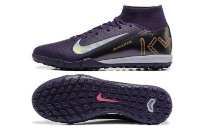 Nike Air Zoom Mercurial Superfly 10 Elite TF Football Shoes - Purple/White/Gold