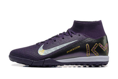 Nike Air Zoom Mercurial Superfly 10 Elite TF Football Shoes - Purple/White/Gold