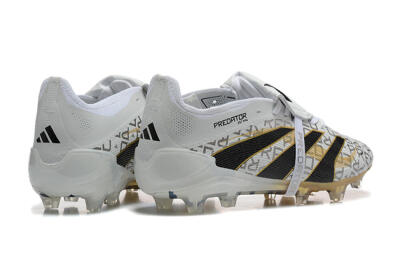Adidas Predator 25 Elite Foldover Tongue FG Football Boots - Grey/Black/Gold