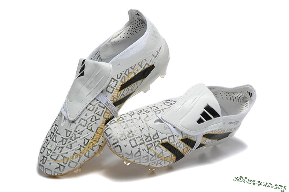 Adidas Predator 25 Elite Foldover Tongue FG Football Boots - Grey/Black/Gold 6