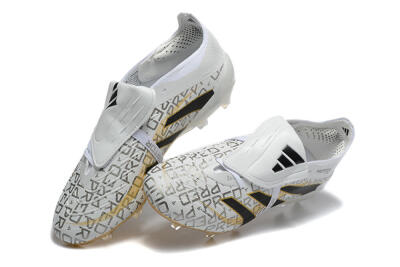 Adidas Predator 25 Elite Foldover Tongue FG Football Boots - Grey/Black/Gold