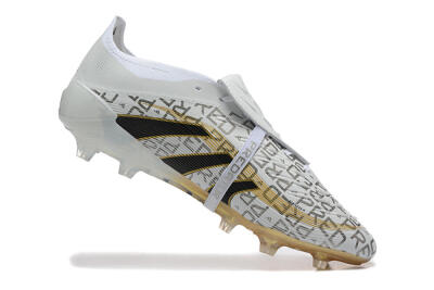 Adidas Predator 25 Elite Foldover Tongue FG Football Boots - Grey/Black/Gold