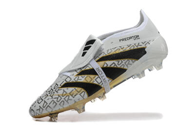 Adidas Predator 25 Elite Foldover Tongue FG Football Boots - Grey/Black/Gold