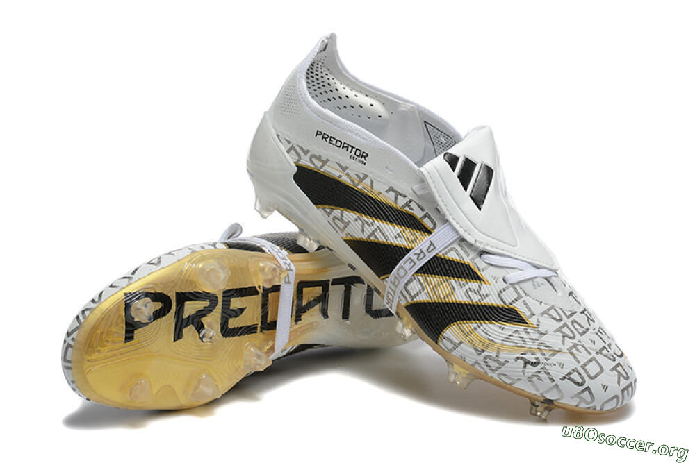 Adidas Predator 25 Elite Foldover Tongue FG Football Boots - Grey/Black/Gold 4