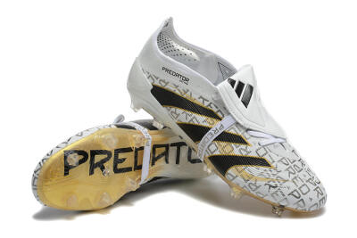Adidas Predator 25 Elite Foldover Tongue FG Football Boots - Grey/Black/Gold