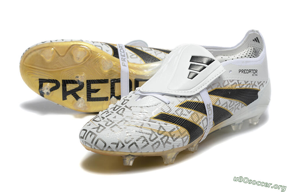 Adidas Predator 25 Elite Foldover Tongue FG Football Boots - Grey/Black/Gold 0