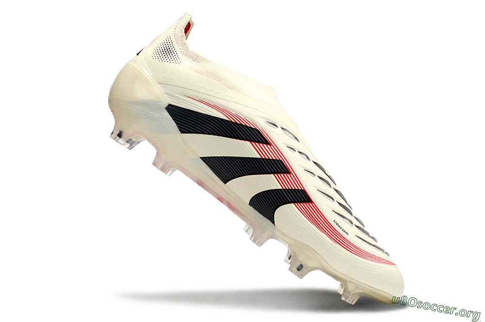 Adidas Predator Elite 25 Laceless FG Football Boots - Beige/Black/Red 4