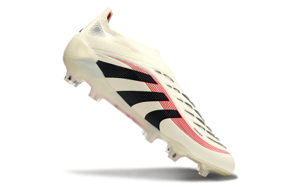 Adidas Predator Elite 25 Laceless FG Football Boots - Beige/Black/Red