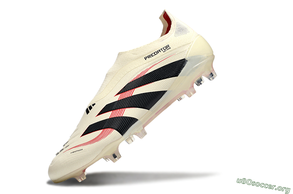 Adidas Predator Elite 25 Laceless FG Football Boots - Beige/Black/Red 5
