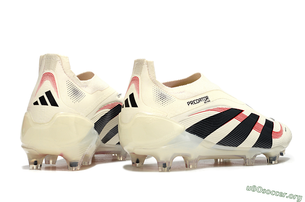 Adidas Predator Elite 25 Laceless FG Football Boots - Beige/Black/Red 6
