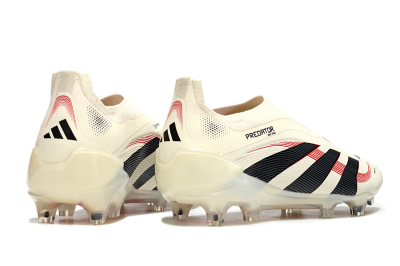 Adidas Predator Elite 25 Laceless FG Football Boots - Beige/Black/Red