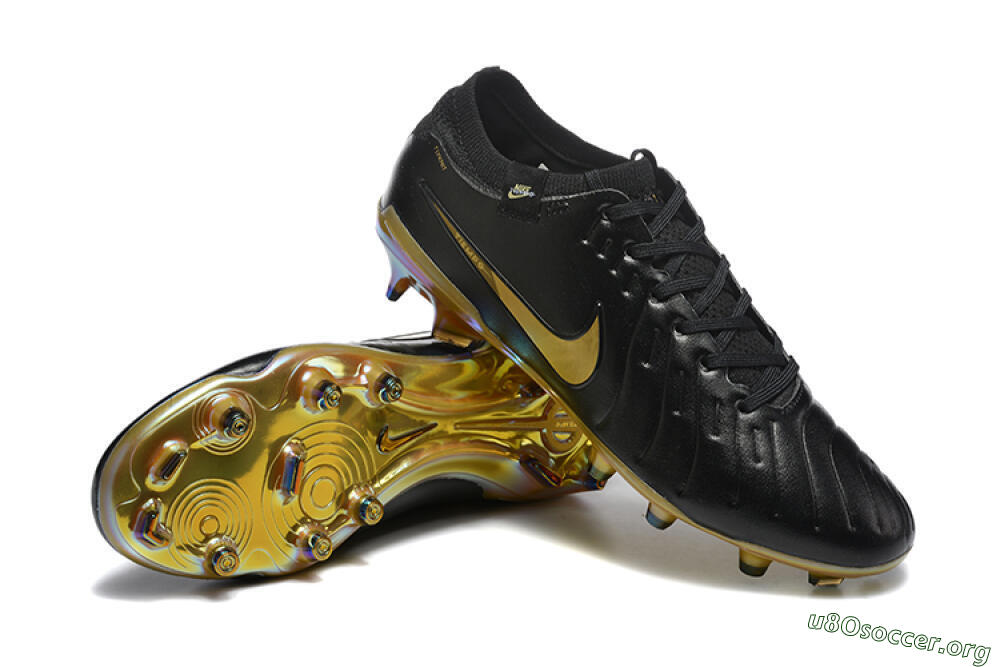 Nike Tiempo Legend 10 Elite FG Football Boots - Black/Gold 4