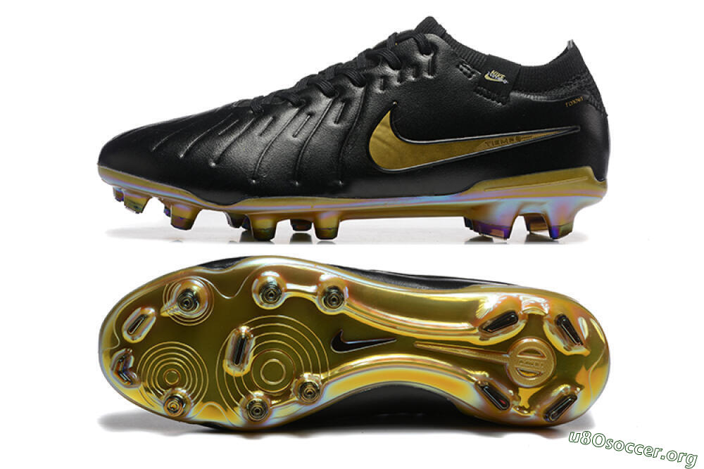 Nike Tiempo Legend 10 Elite FG Football Boots - Black/Gold 1