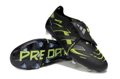 Adidas Predator 25 Elite Foldover Tongue FG Football Boots - Black/Yellow
