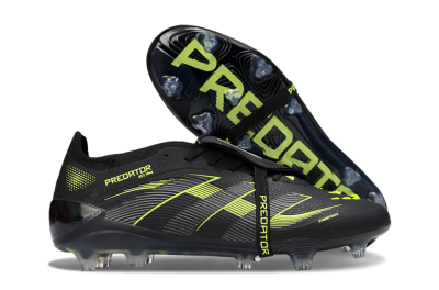 Adidas Predator 25 Elite Foldover Tongue FG Football Boots - Black/Yellow