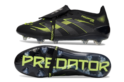 Adidas Predator 25 Elite Foldover Tongue FG Football Boots - Black/Yellow