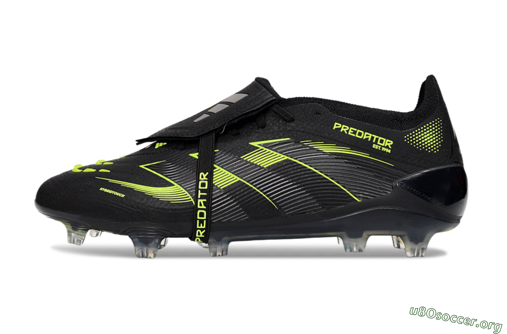 Adidas Predator 25 Elite Foldover Tongue FG Football Boots - Black/Yellow 3