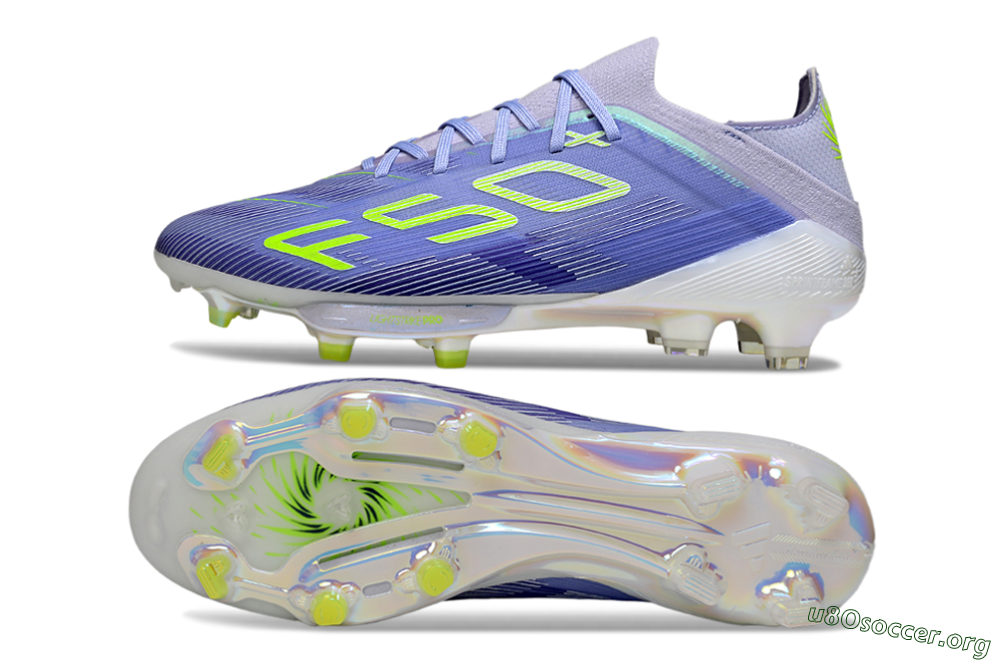 Adidas F50+ Elite Lightstrike Pro FG Football Boots - Blue/Yellow 1