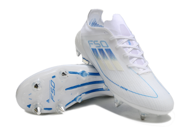 Adidas F50 Elite SG Football Boots - White/Blue