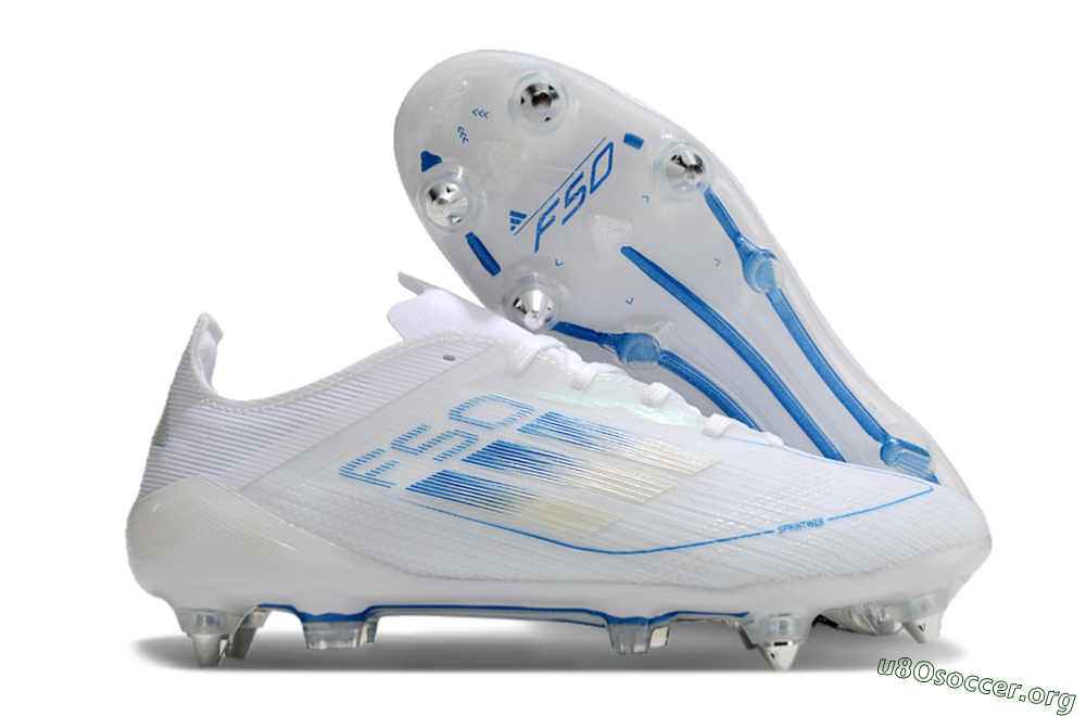 Adidas F50 Elite SG Football Boots - White/Blue 2