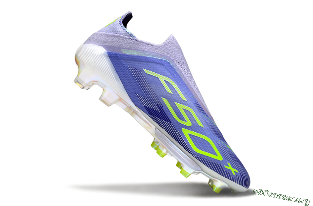 Adidas F50+ Elite Lightstrike Pro Laceless FG Football Boots - Blue/Yellow 4