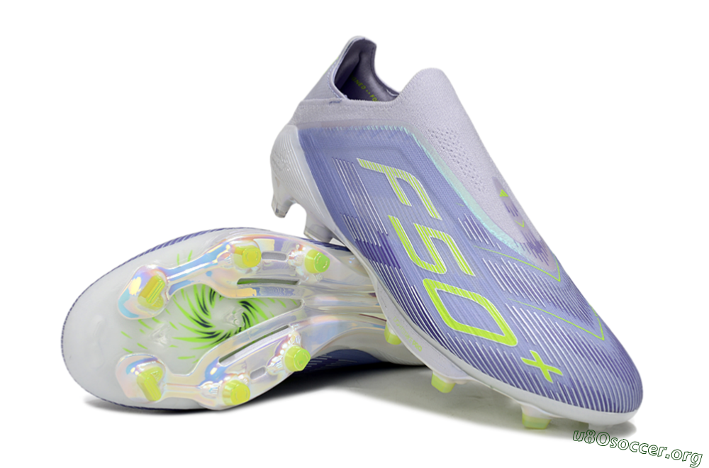 Adidas F50+ Elite Lightstrike Pro Laceless FG Football Boots - Blue/Yellow 0