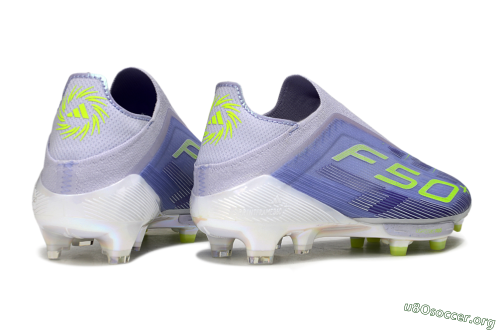 Adidas F50+ Elite Lightstrike Pro Laceless FG Football Boots - Blue/Yellow 6