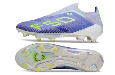 Adidas F50+ Elite Lightstrike Pro Laceless FG Football Boots - Blue/Yellow