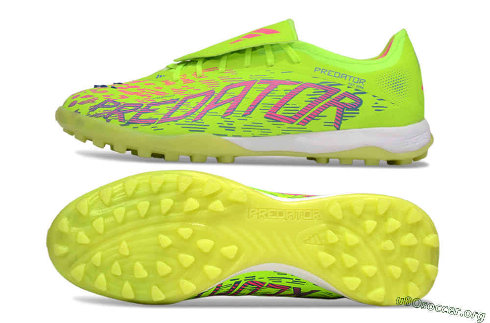 Adidas Predator Elite Foldover Tongue TF Football Shoes - Yellow/Pink/White 1