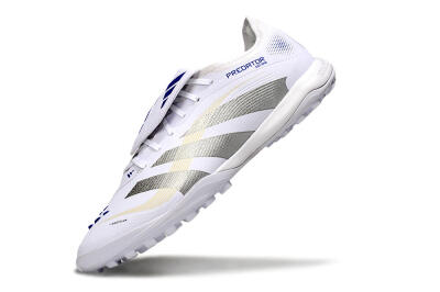 Adidas Predator Elite Foldover Tongue TF Football Shoes - White/Silver/Blue