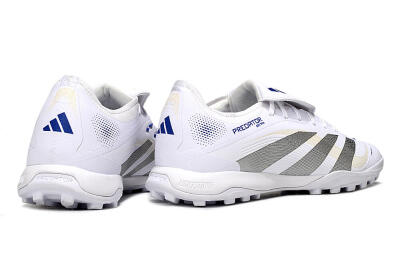 Adidas Predator Elite Foldover Tongue TF Football Shoes - White/Silver/Blue
