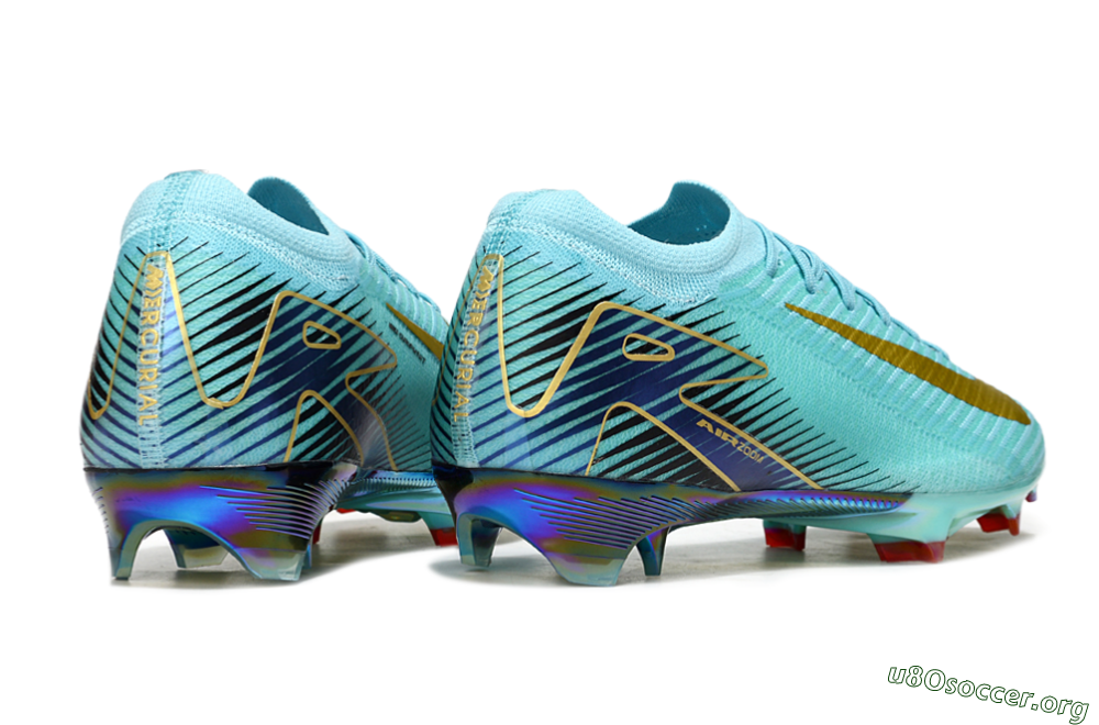 Nike Air Zoom Mercurial Vapor 16 Elite FG Football Boots - Jade/Gold/Blue 6