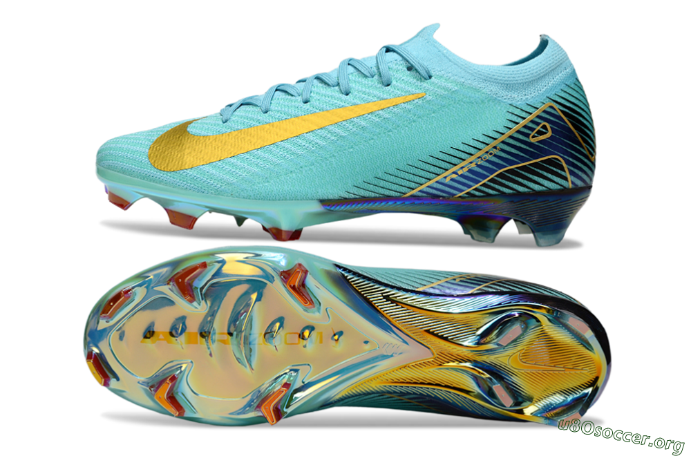 Nike Air Zoom Mercurial Vapor 16 Elite FG Football Boots - Jade/Gold/Blue 1