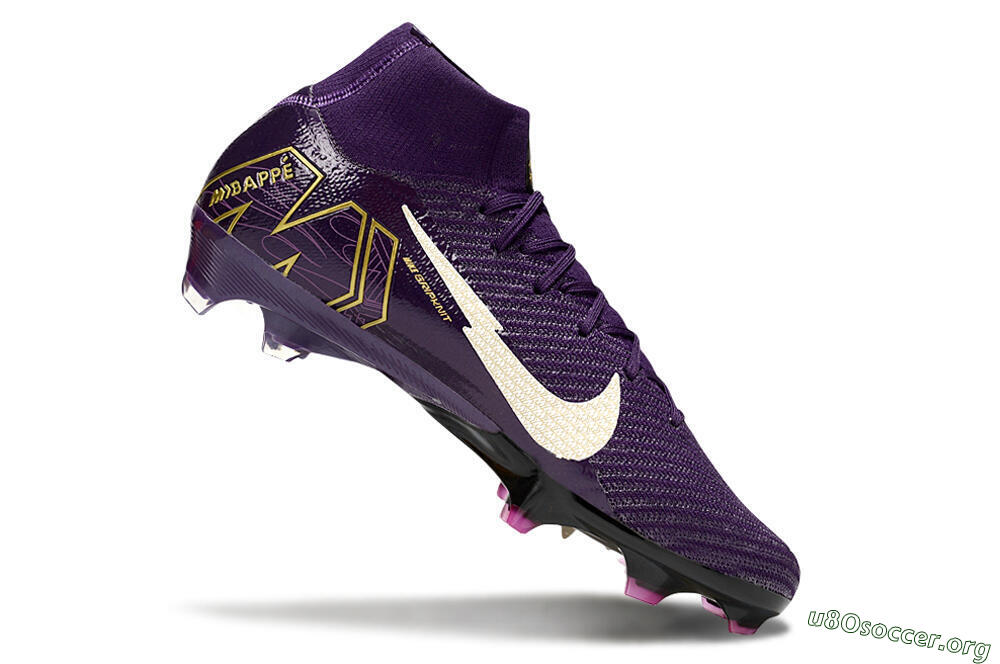 Nike Air Zoom Mercurial Superfly 10 Elite FG Football Boots - Purple/White/Gold 4