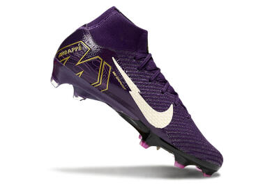 Nike Air Zoom Mercurial Superfly 10 Elite FG Football Boots - Purple/White/Gold