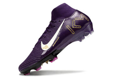 Nike Air Zoom Mercurial Superfly 10 Elite FG Football Boots - Purple/White/Gold