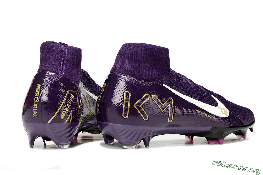 Nike Air Zoom Mercurial Superfly 10 Elite FG Football Boots - Purple/White/Gold 6