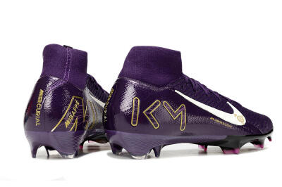 Nike Air Zoom Mercurial Superfly 10 Elite FG Football Boots - Purple/White/Gold
