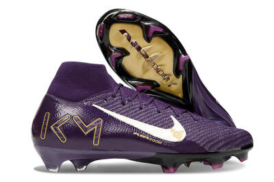 Nike Air Zoom Mercurial Superfly 10 Elite FG Football Boots - Purple/White/Gold