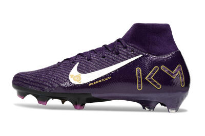 Nike Air Zoom Mercurial Superfly 10 Elite FG Football Boots - Purple/White/Gold