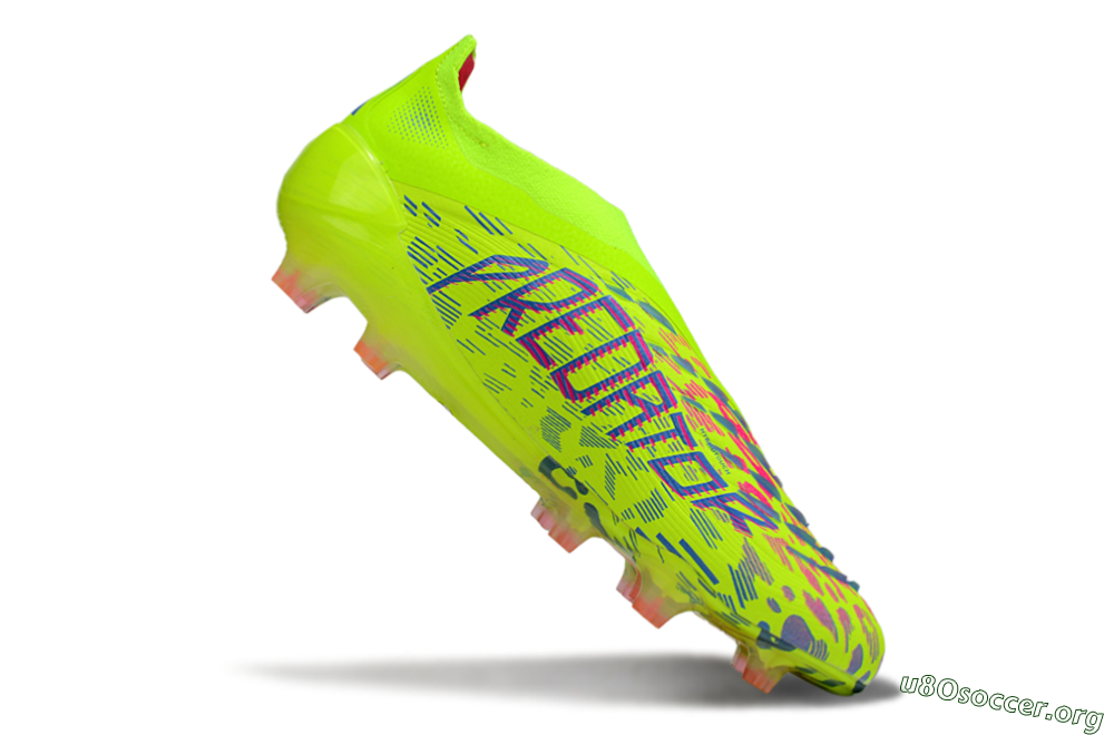 Adidas Predator 25 Elite Laceless FG Football Boots - Yellow/Pink/White 4