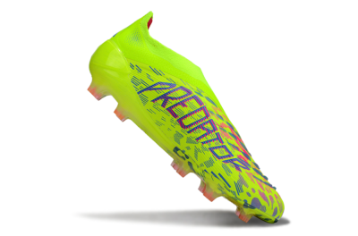 Adidas Predator 25 Elite Laceless FG Football Boots - Yellow/Pink/White