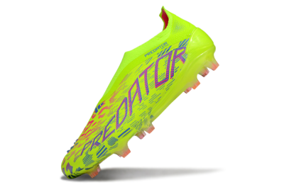 Adidas Predator 25 Elite Laceless FG Football Boots - Yellow/Pink/White