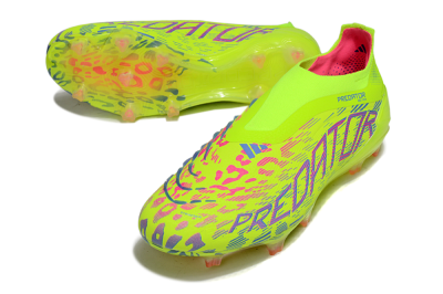 Adidas Predator 25 Elite Laceless FG Football Boots - Yellow/Pink/White