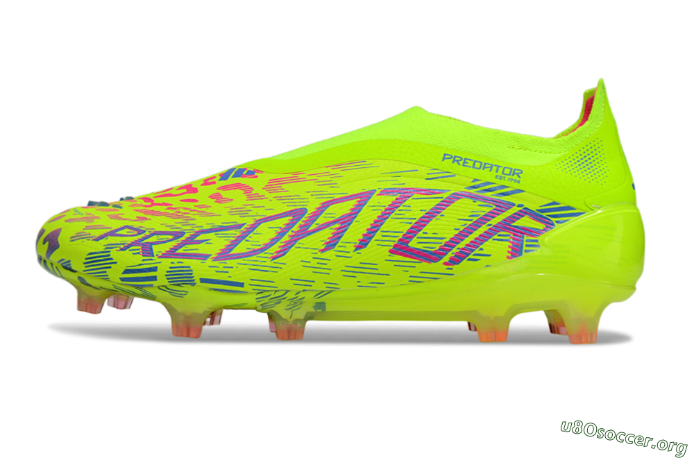 Adidas Predator 25 Elite Laceless FG Football Boots - Yellow/Pink/White 3
