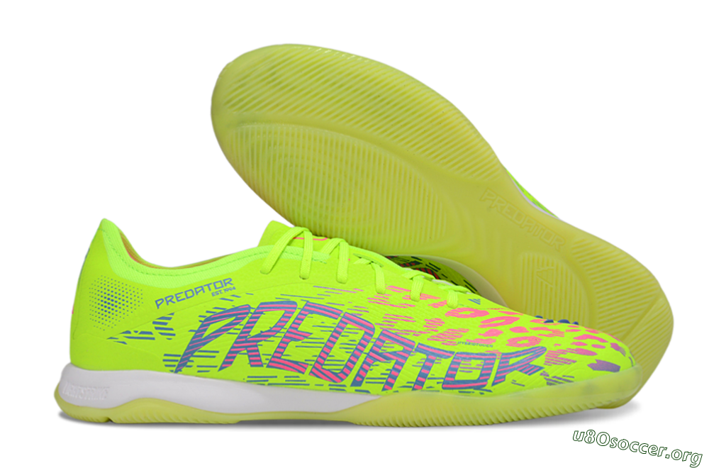Adidas Predator 25 Elite IC Football Shoes - Yellow/Pink/White 2