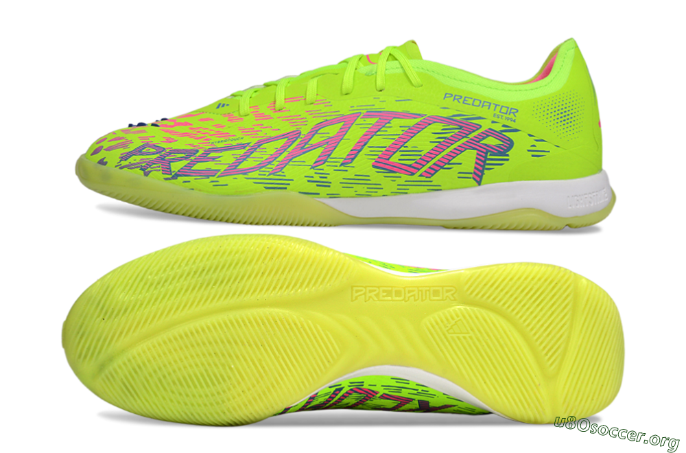 Adidas Predator 25 Elite IC Football Shoes - Yellow/Pink/White 1