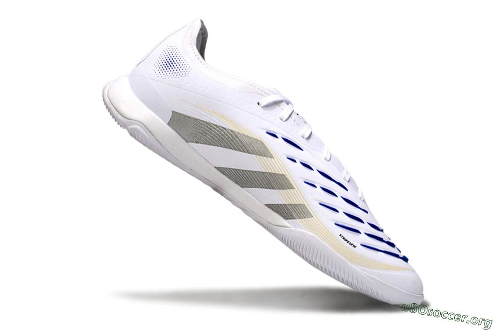 Adidas Predator 25 Elite IC Football Shoes - White/Silver/Blue 4