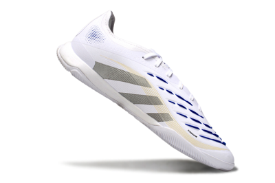 Adidas Predator 25 Elite IC Football Shoes - White/Silver/Blue