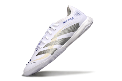 Adidas Predator 25 Elite IC Football Shoes - White/Silver/Blue